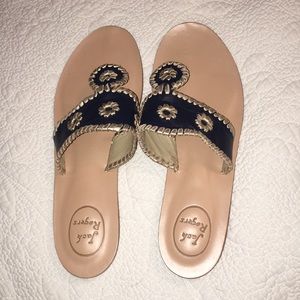 navy and gold jack rogers